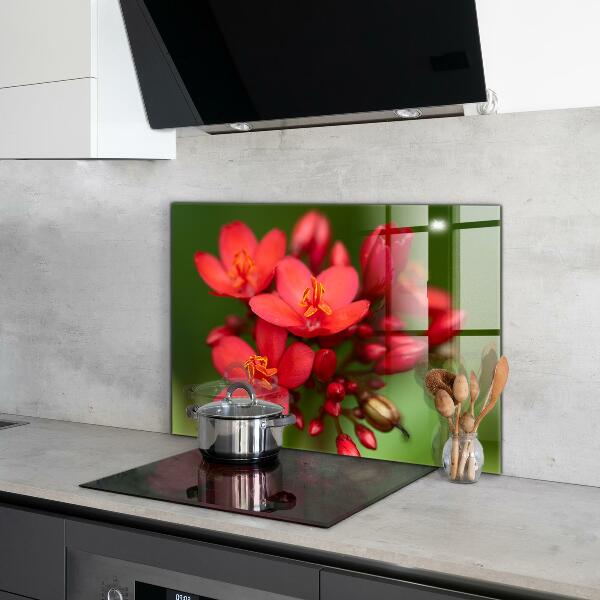 Kitchen wall panels Blooming flower buds