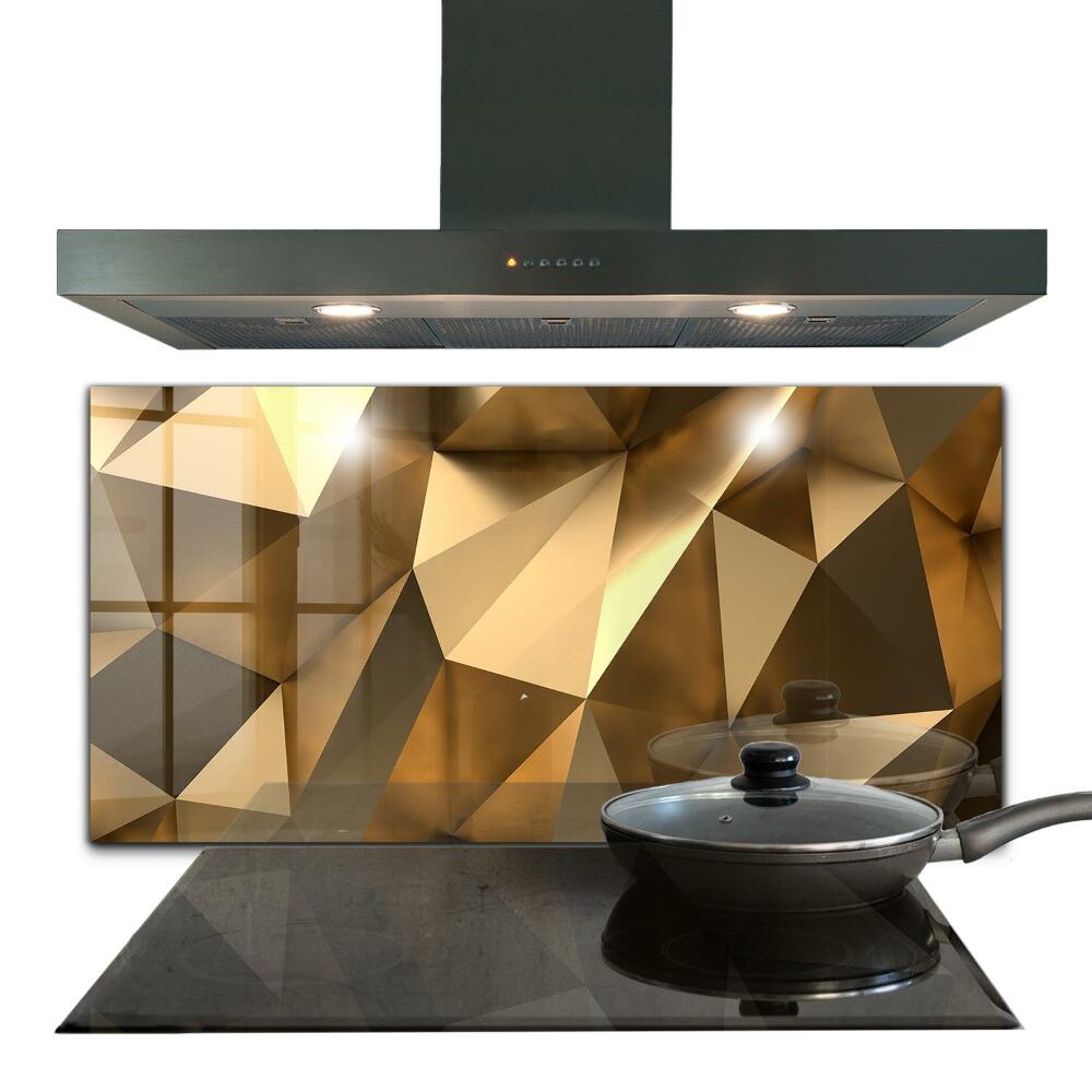 Glass splashback Metallic geometric texture