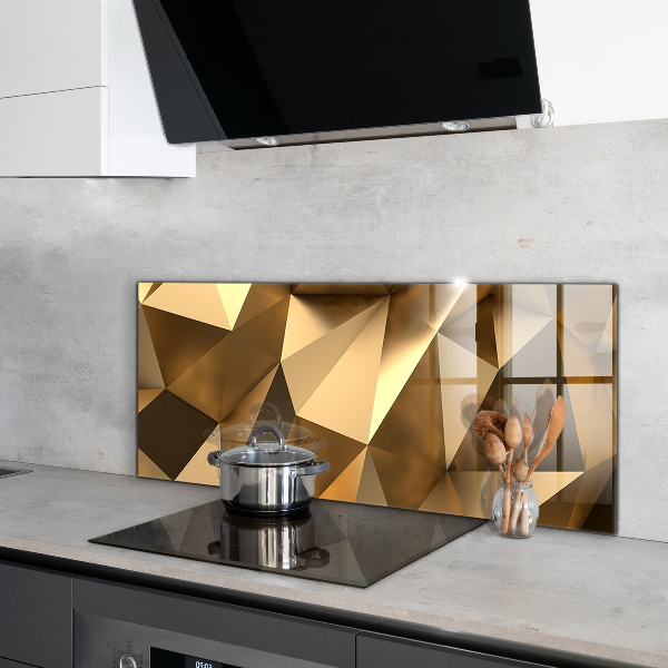 Glass splashback Metallic geometric texture