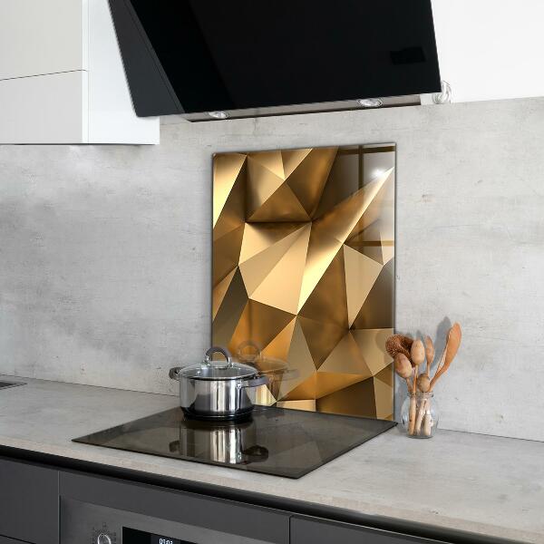 Glass splashback Metallic geometric texture