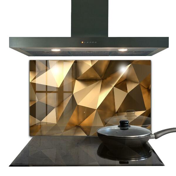 Glass splashback Metallic geometric texture