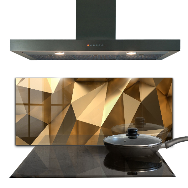 Glass splashback Metallic geometric texture