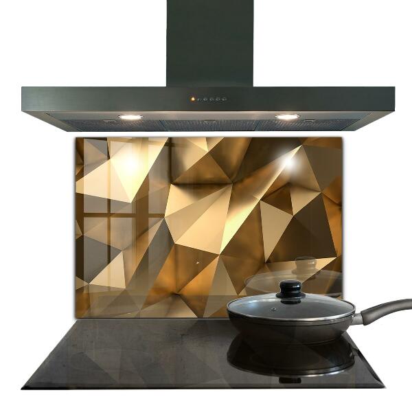 Glass splashback Metallic geometric texture