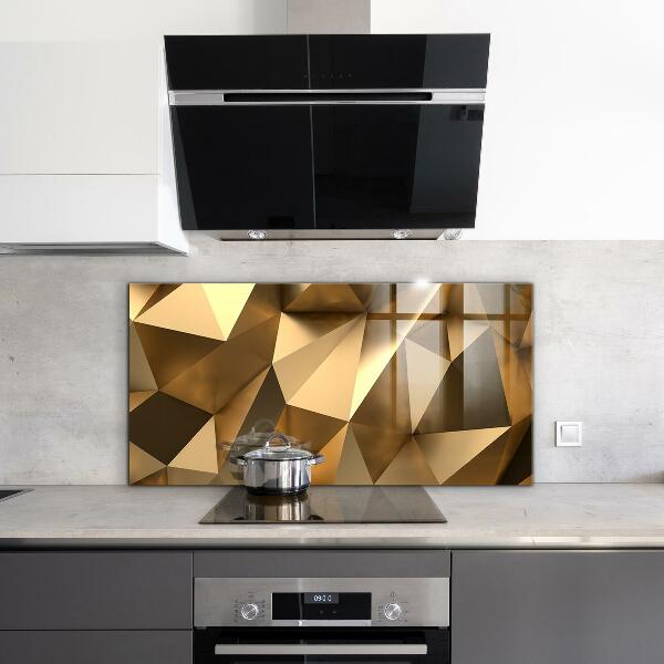 Glass splashback Metallic geometric texture