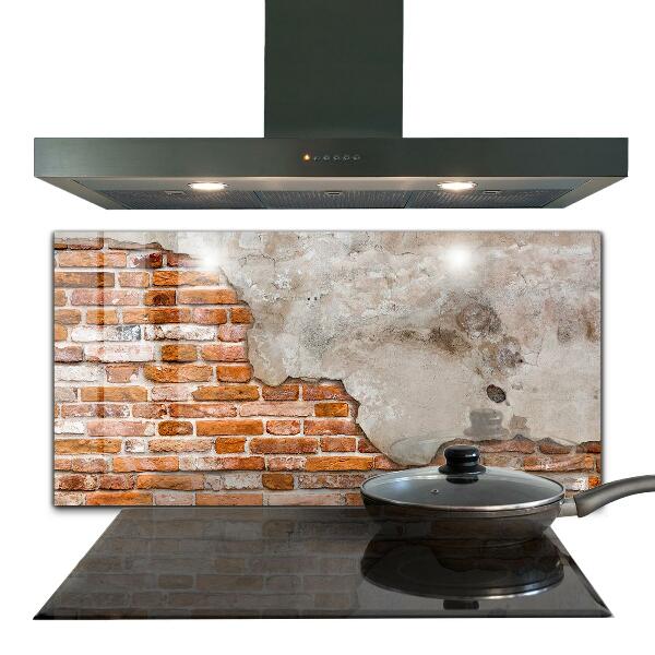 Kitchen splashback Stone brick wall