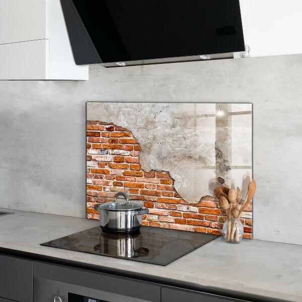 Kitchen splashback Stone brick wall