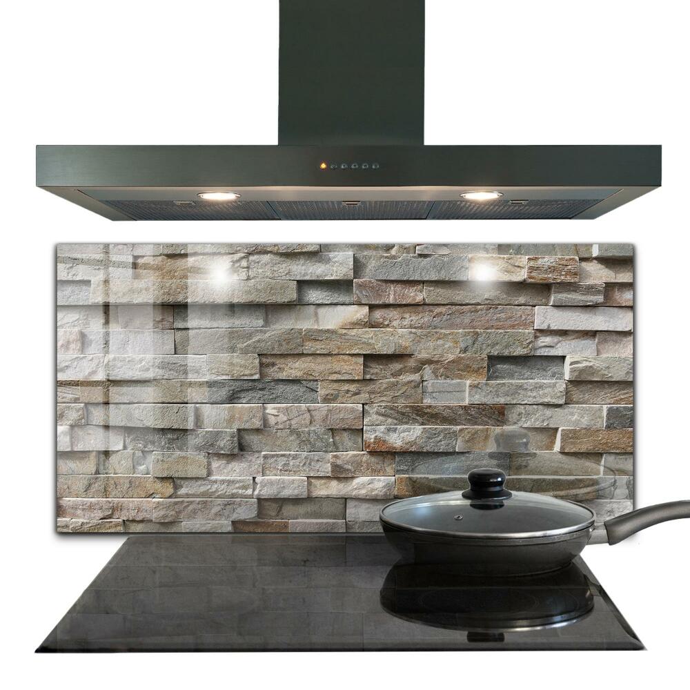 Kitchen splashback Natural stone brick