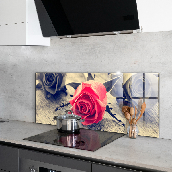 Kitchen wall panels Rose symbol of love