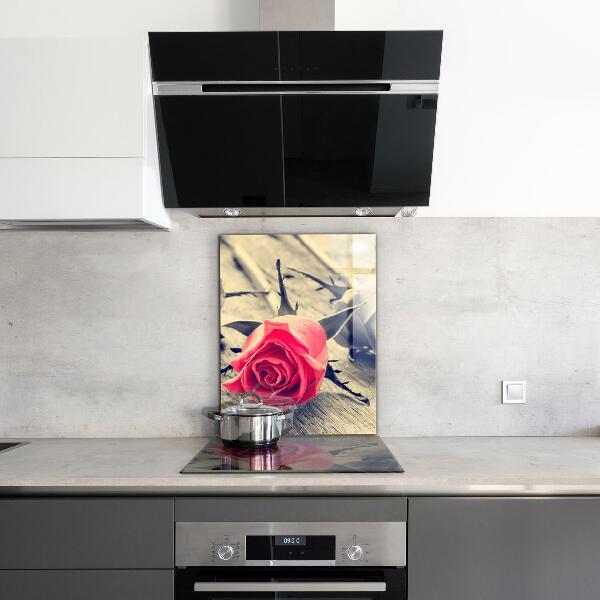 Kitchen wall panels Rose symbol of love