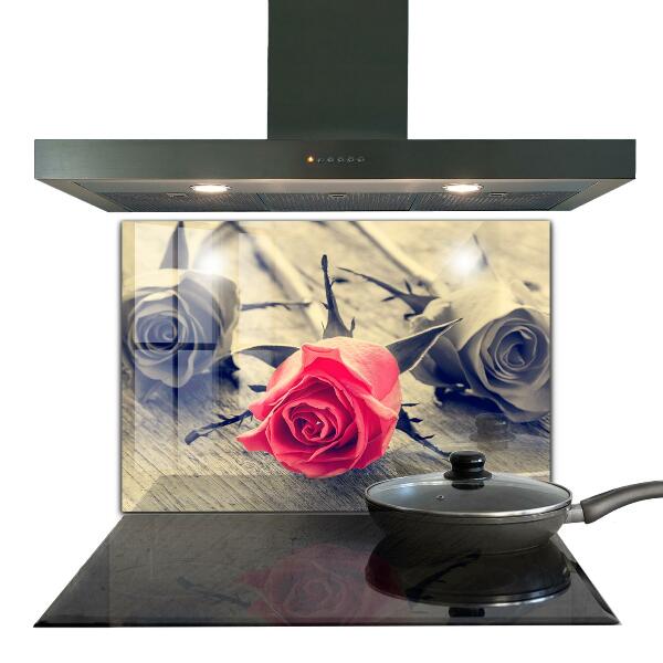 Kitchen wall panels Rose symbol of love