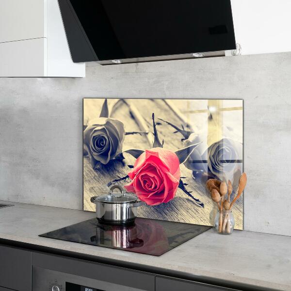 Kitchen wall panels Rose symbol of love