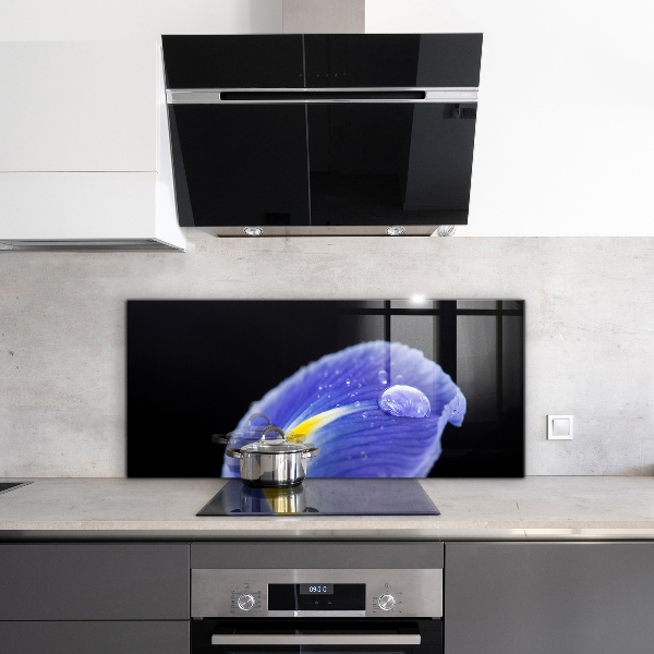 Kitchen wall panels Purple iris flower