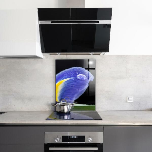 Kitchen wall panels Purple iris flower