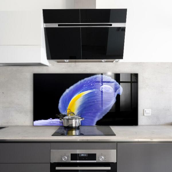 Kitchen wall panels Purple iris flower