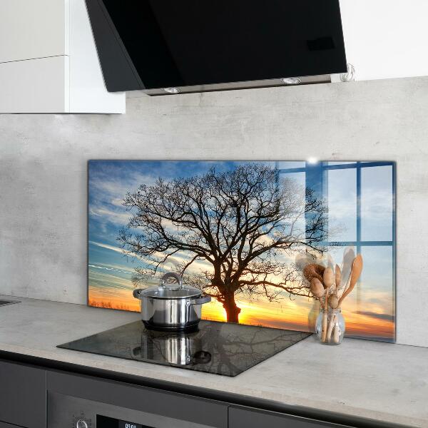 Cooker splashback Landscape meadow in the morning
