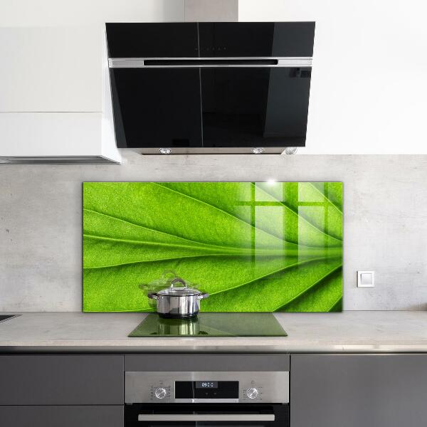 Kitchen wall panels Green leaf details