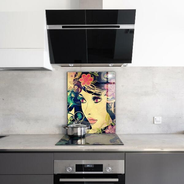 Kitchen splashback Girl on a summer day