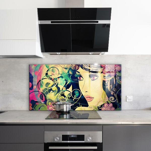 Kitchen splashback Girl on a summer day