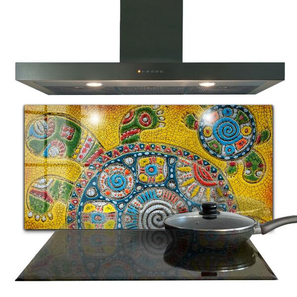 Cooker splashback Turtle ceramic mosaic