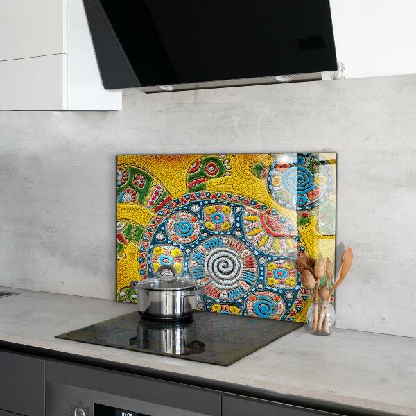 Cooker splashback Turtle ceramic mosaic