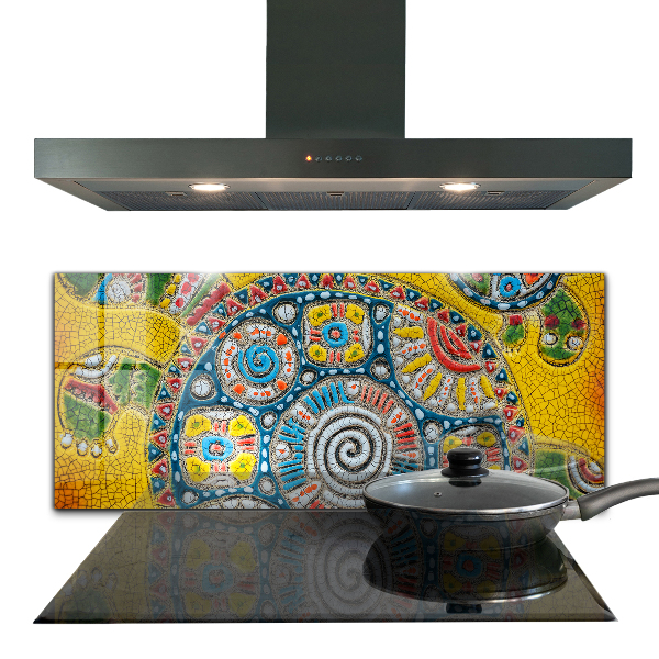Cooker splashback Turtle ceramic mosaic