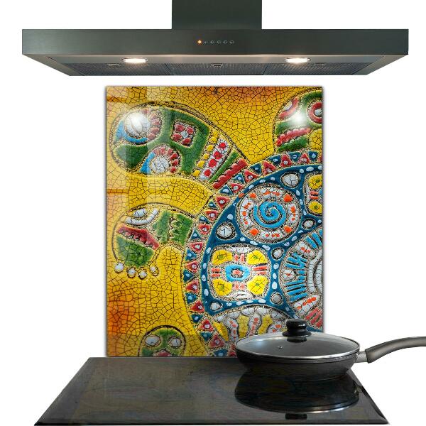 Cooker splashback Turtle ceramic mosaic