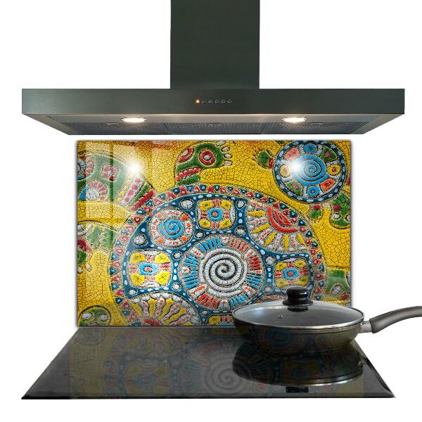 Cooker splashback Turtle ceramic mosaic