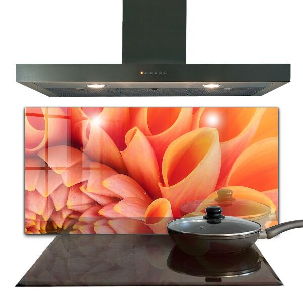 Kitchen wall panels Orange flower