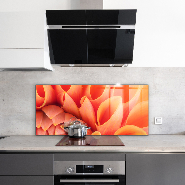 Kitchen wall panels Orange flower
