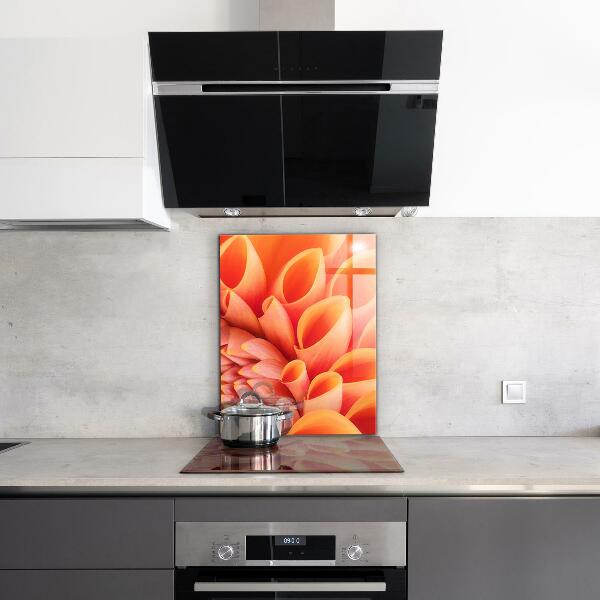 Kitchen wall panels Orange flower