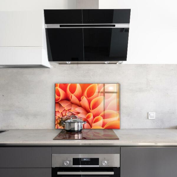 Kitchen wall panels Orange flower