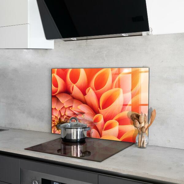 Kitchen wall panels Orange flower