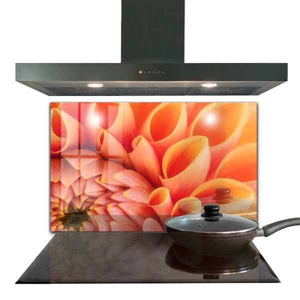 Kitchen wall panels Orange flower