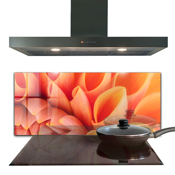 Kitchen wall panels Orange flower