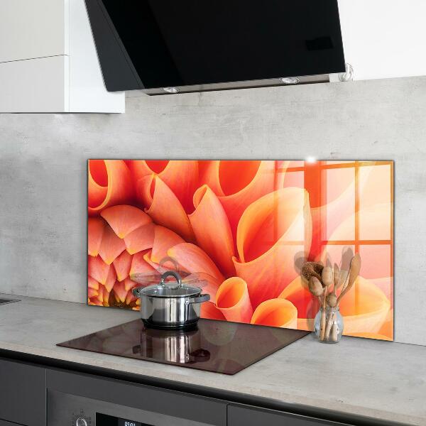 Kitchen wall panels Orange flower