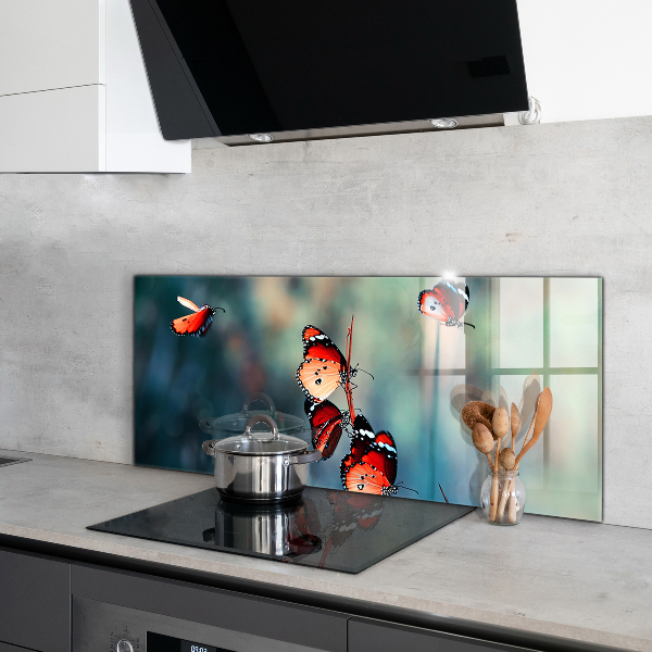 Cooker splashback Delicate butterfly in the wind