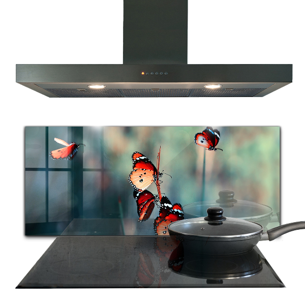 Cooker splashback Delicate butterfly in the wind