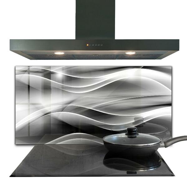 Kitchen splashback Gray wave abstract energy