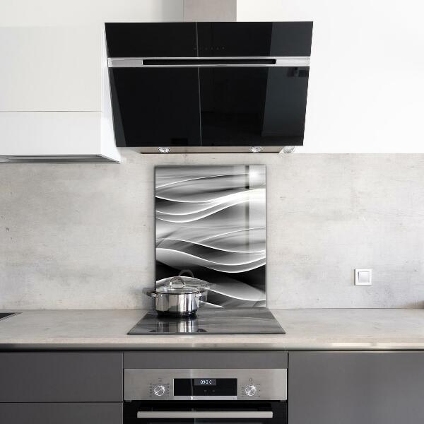 Kitchen splashback Gray wave abstract energy