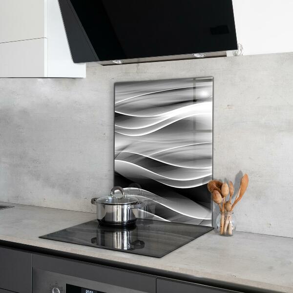 Kitchen splashback Gray wave abstract energy