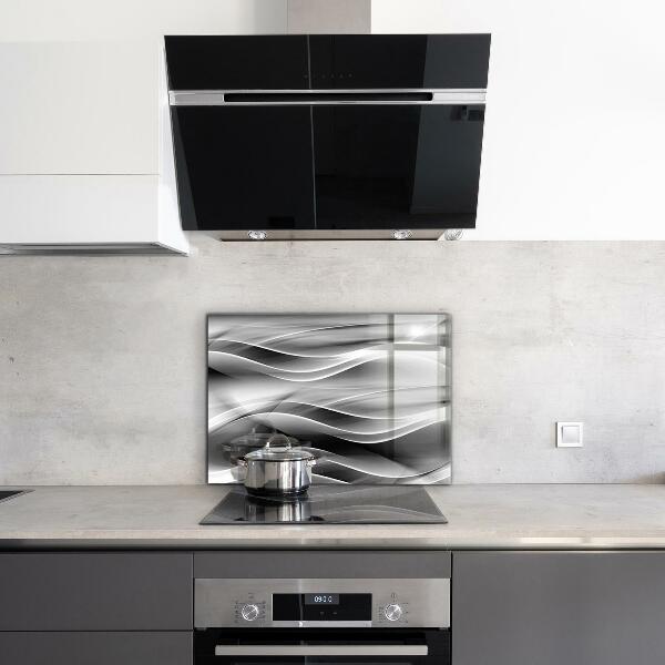 Kitchen splashback Gray wave abstract energy