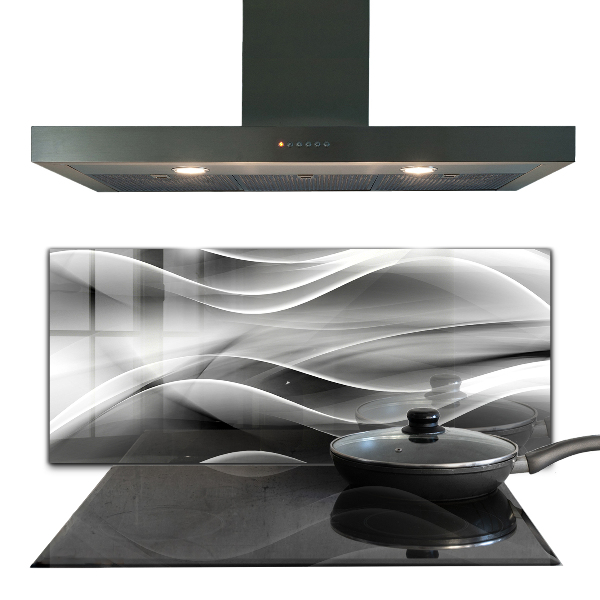 Kitchen splashback Gray wave abstract energy