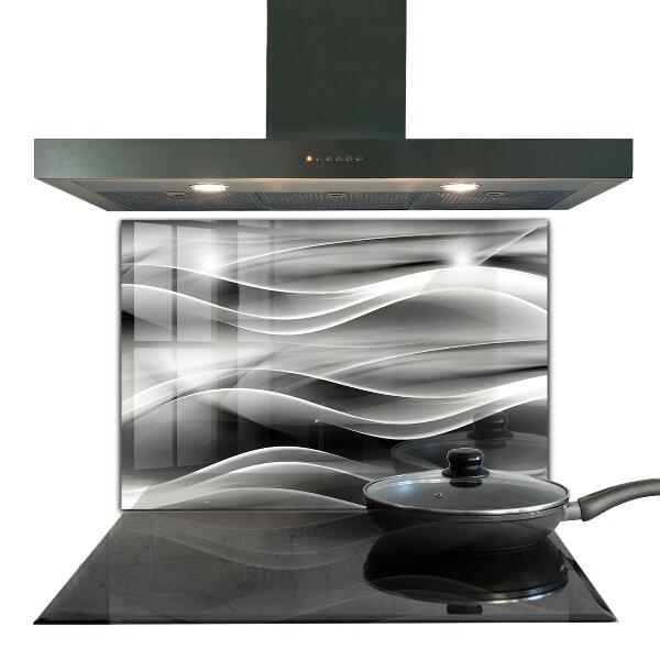 Kitchen splashback Gray wave abstract energy