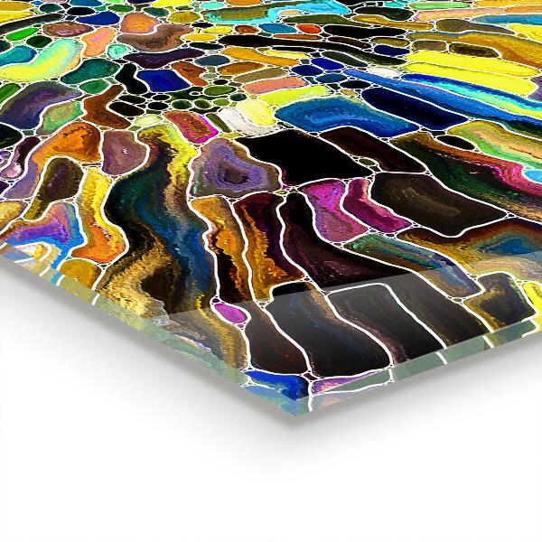 Kitchen splashback Fancy colorful mosaic