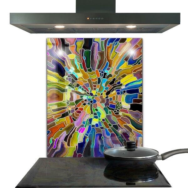 Kitchen splashback Fancy colorful mosaic