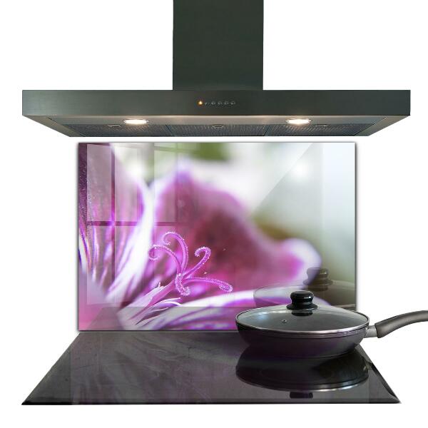 Kitchen wall panels Pink flower nature details