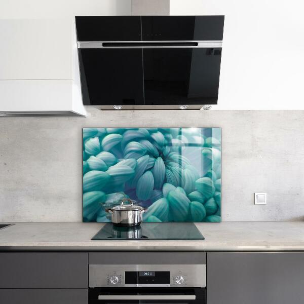 Kitchen wall panels Blue chrysanthemum