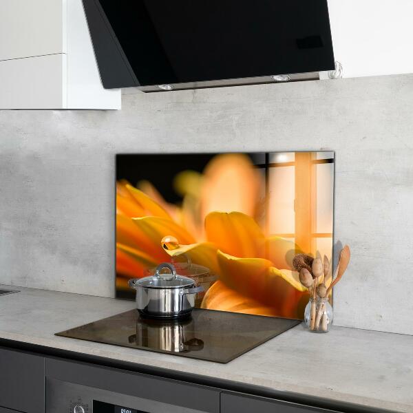 Kitchen wall panels Gerber flower