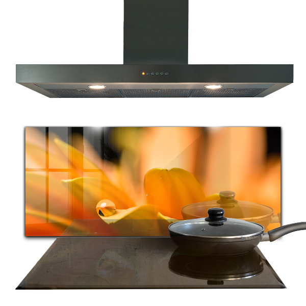 Kitchen wall panels Gerber flower