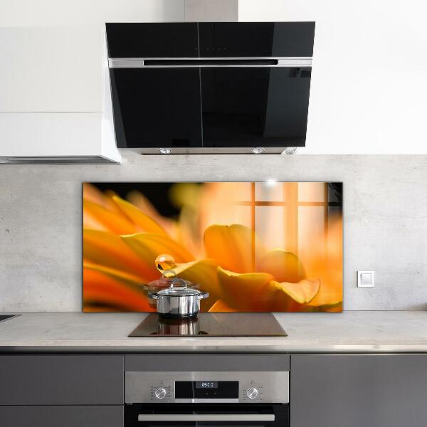 Kitchen wall panels Gerber flower